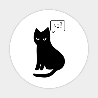 Black Cat Says no Magnet